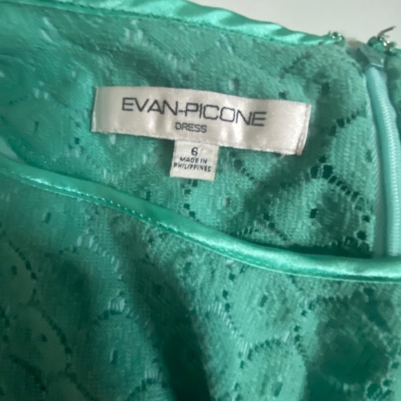 Evan-Picone modest midi teal dress size 6 - Picture 4 of 4